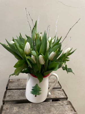 Christmas Tulip Jug