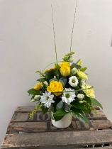 Arrangement yellow and white