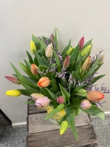 mixed tulip vase