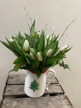 Christmas Tulip Jug